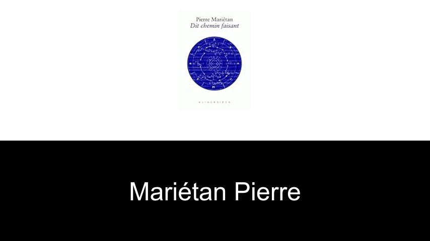 livres de Mariétan Pierre