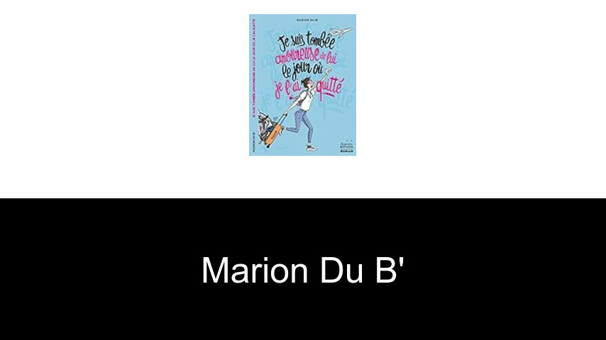 livres de Marion du B'
