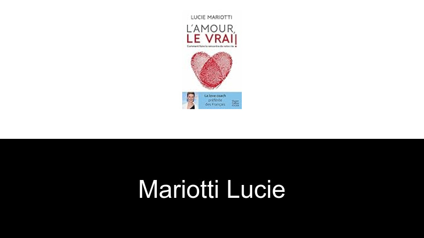 livres de Mariotti Lucie