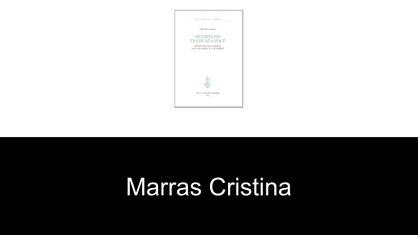 livres de Marras Cristina