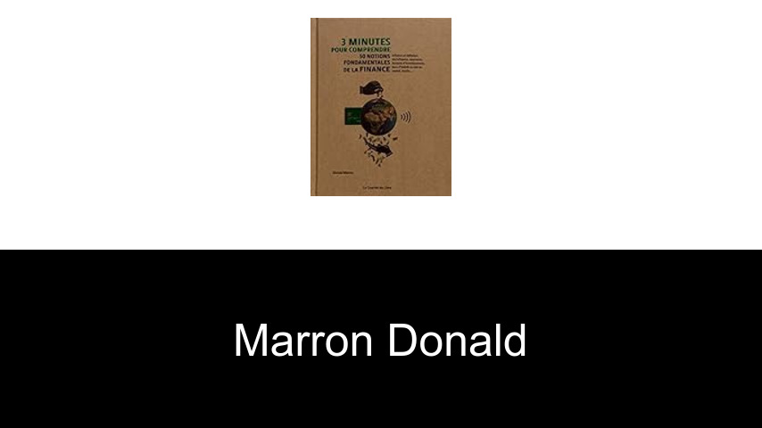 livres de Marron Donald