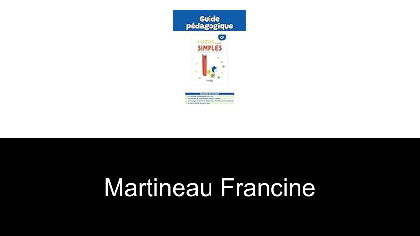 livres de Martineau Francine
