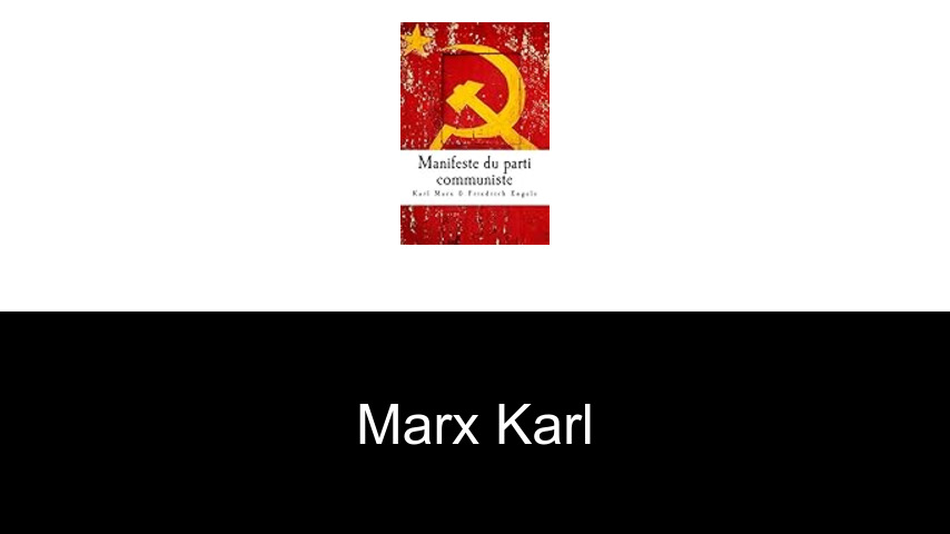 livres de Marx Karl