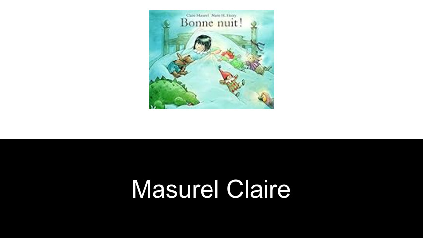 livres de Masurel Claire
