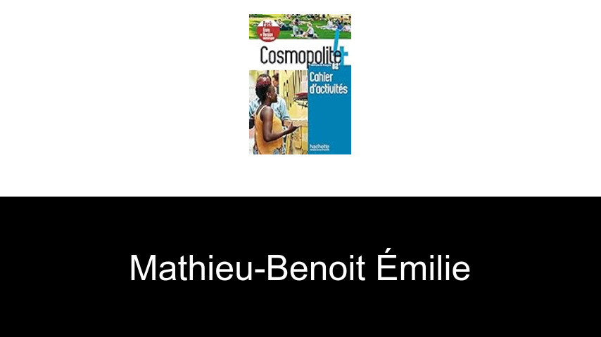 livres de Mathieu-Benoit Émilie