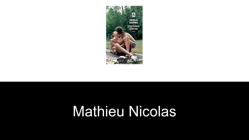 livres de Mathieu Nicolas