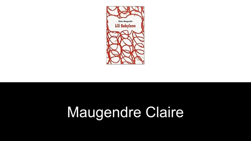 livres de Maugendre Claire