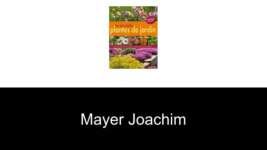 livres de Mayer Joachim