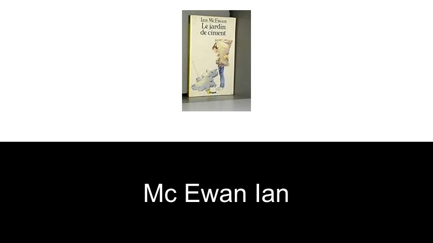 livres de Mc Ewan Ian
