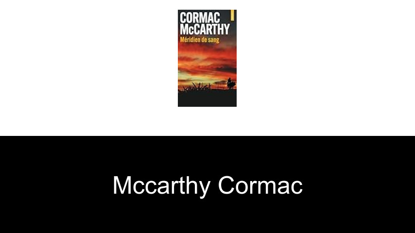 livres de McCarthy Cormac