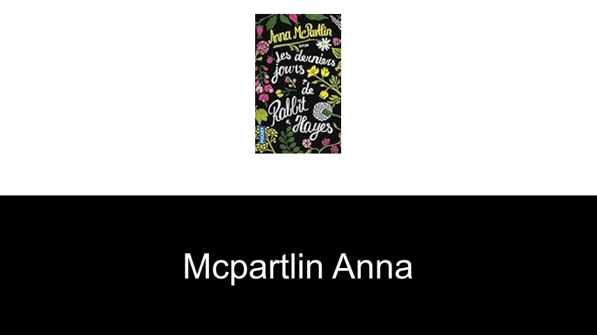 livres de McPartlin Anna