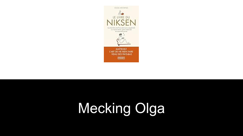 livres de Mecking Olga
