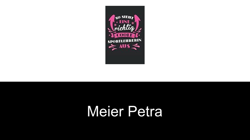 livres de Meier Petra