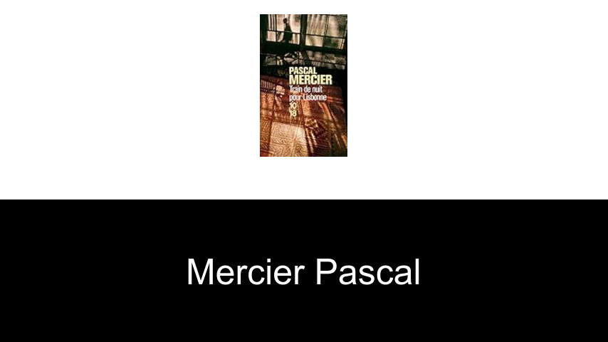 livres de Mercier Pascal
