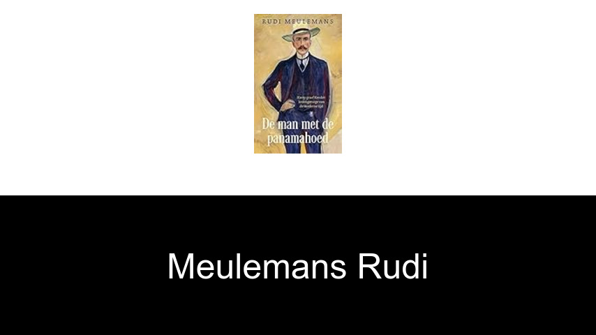 livres de Meulemans Rudi