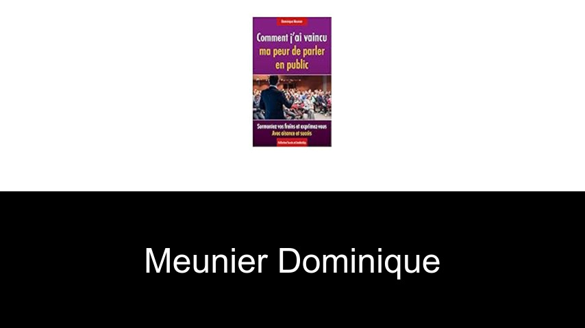 livres de Meunier Dominique