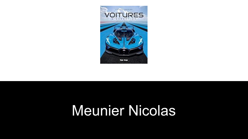 livres de Meunier Nicolas