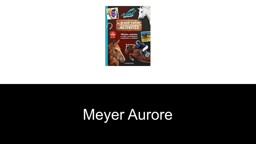 livres de Meyer Aurore