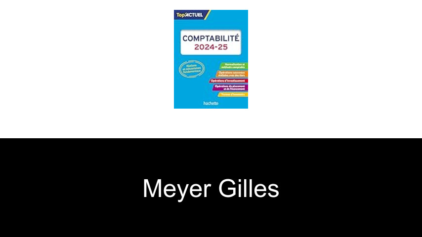 livres de Meyer Gilles