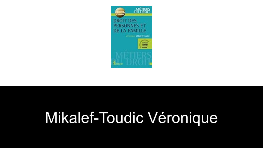 livres de Mikalef-Toudic Véronique