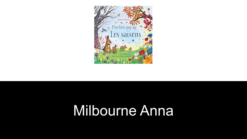 livres de Milbourne Anna