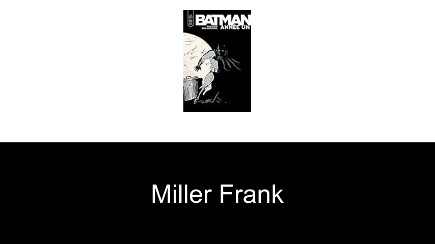 livres de Miller Frank