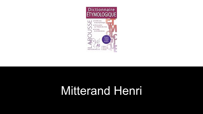 livres de Mitterand Henri
