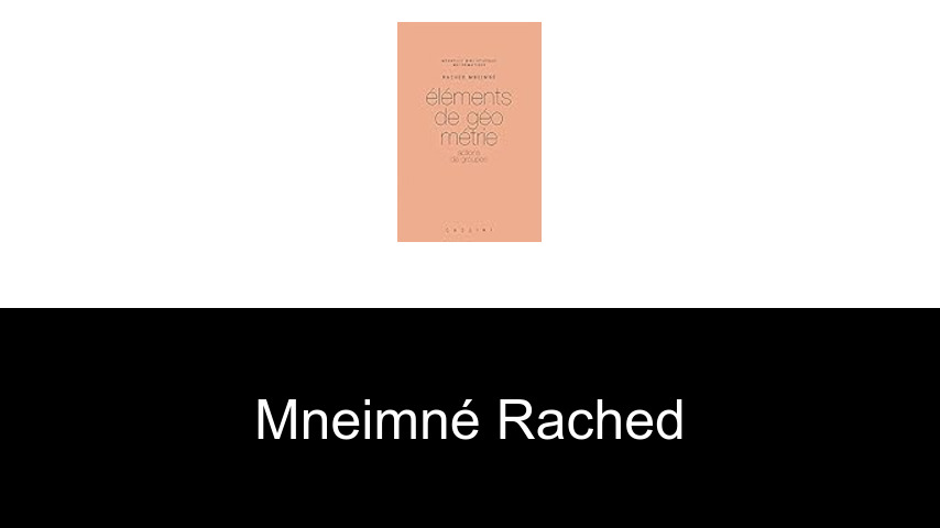 livres de Mneimné Rached
