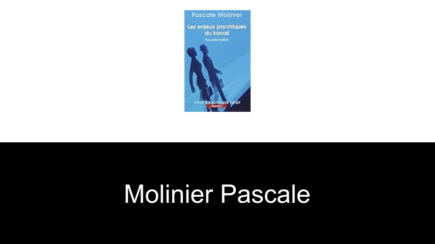 livres de Molinier Pascale