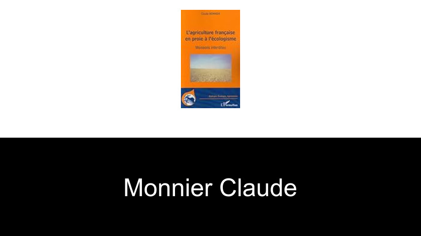 livres de Monnier Claude