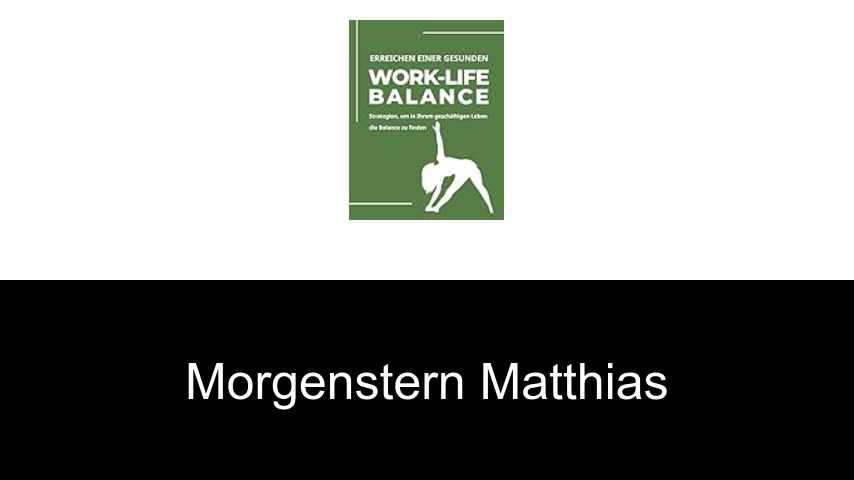 livres de Morgenstern Matthias