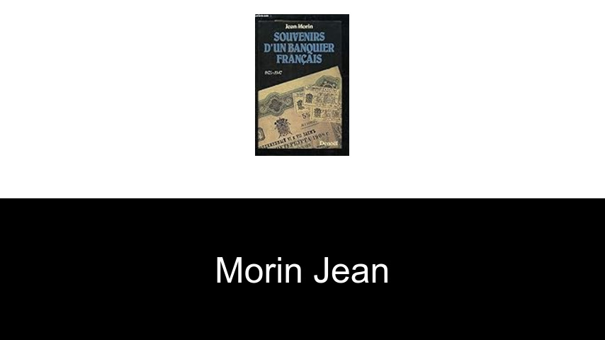 livres de Morin Jean