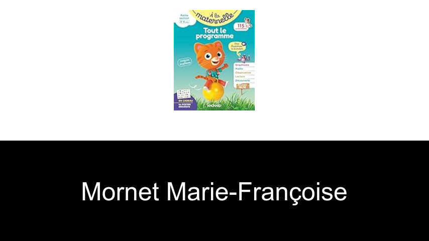 livres de Mornet Marie-Françoise