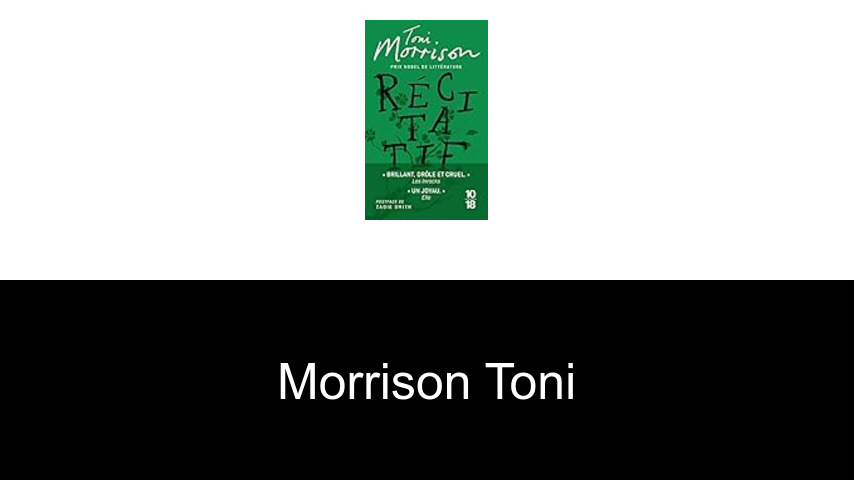 livres de Morrison Toni