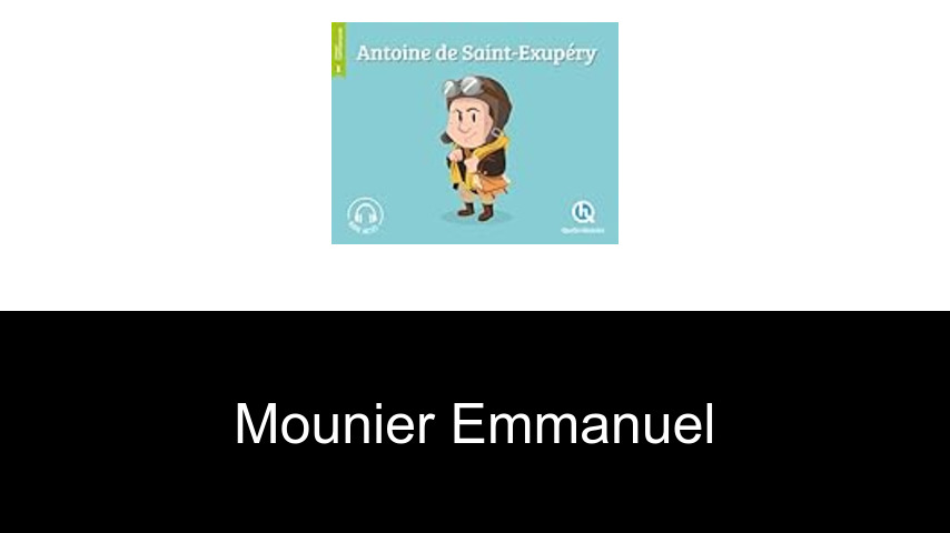 livres de Mounier Emmanuel