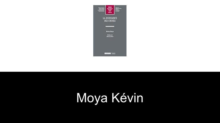 livres de Moya Kévin