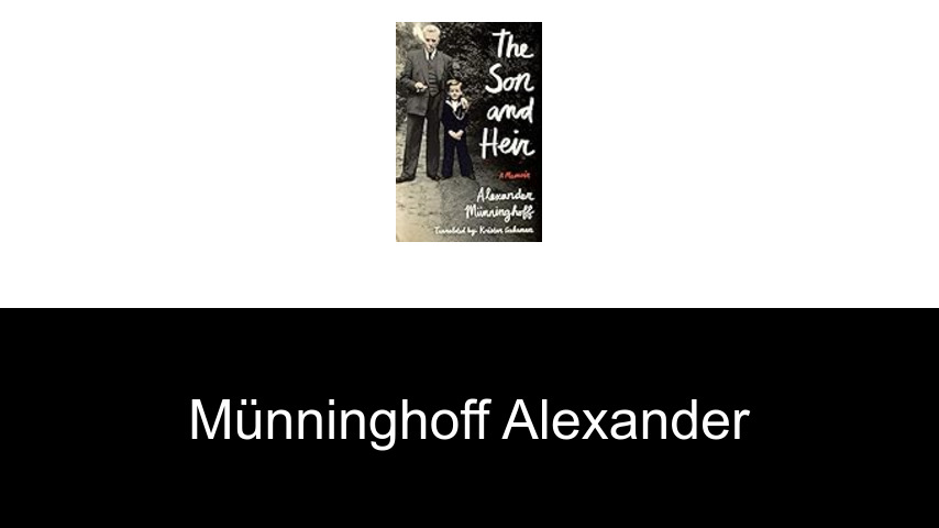 livres de Münninghoff Alexander