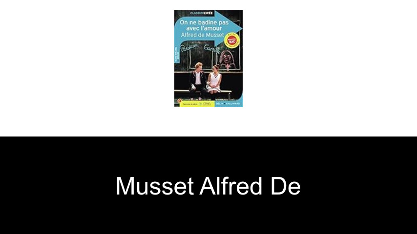 livres de Musset Alfred de