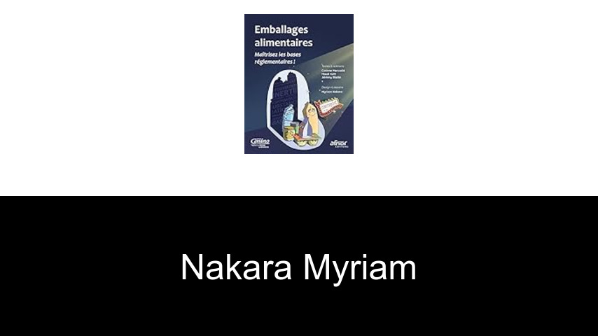 livres de Nakara Myriam