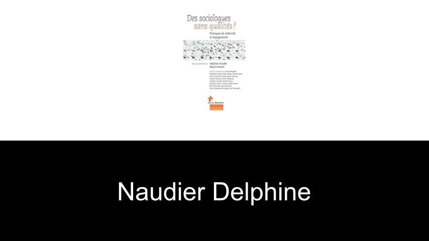 livres de Naudier Delphine