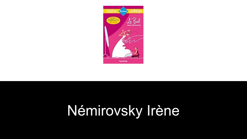 livres de Némirovsky Irène