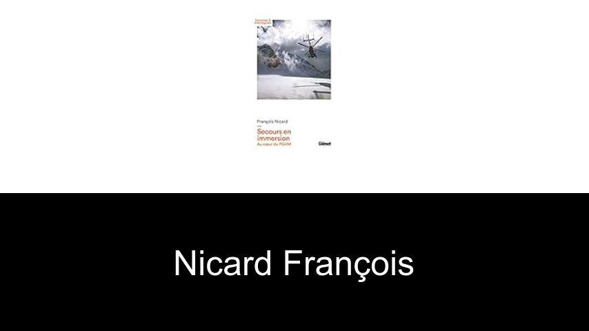 livres de NICARD François