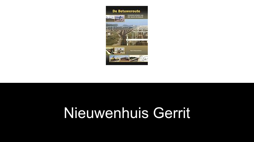 livres de Nieuwenhuis Gerrit
