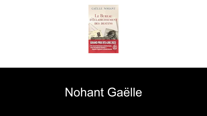 livres de Nohant Gaëlle