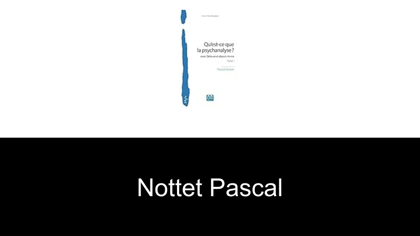 livres de Nottet Pascal