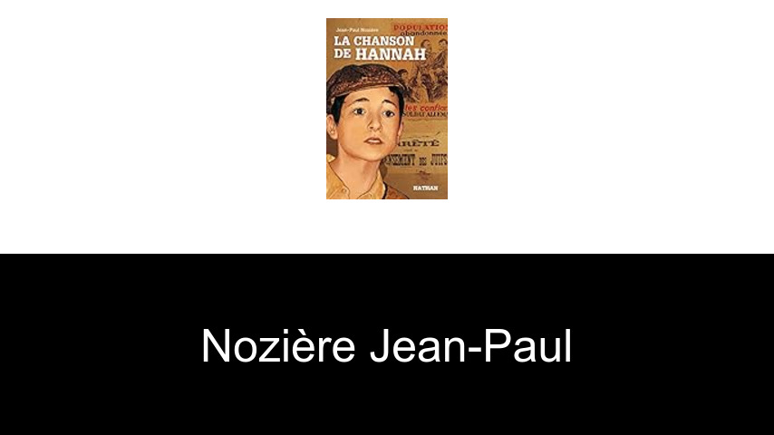 livres de Nozière Jean-Paul
