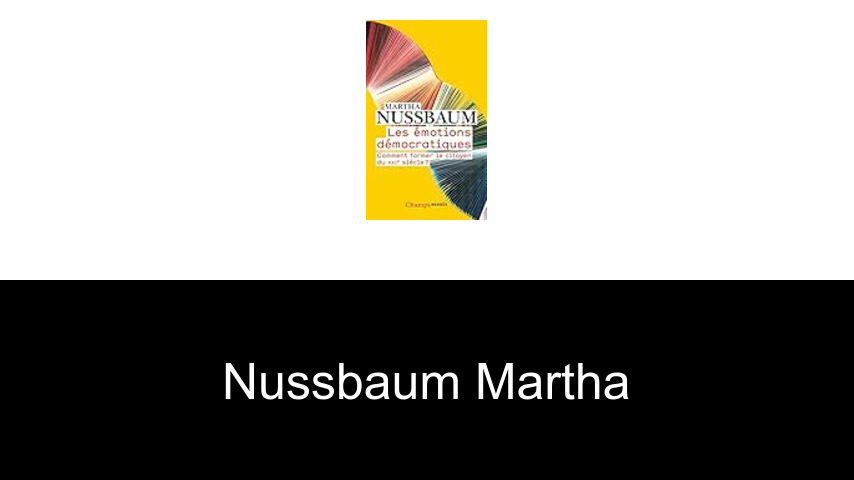 livres de Nussbaum Martha