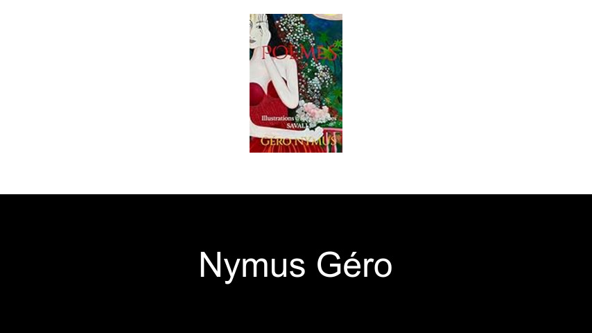livres de NYMUS Géro