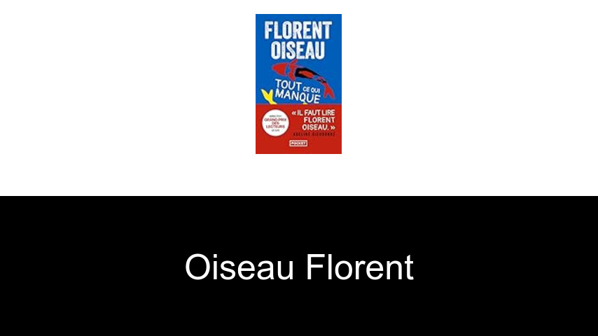 livres de Oiseau Florent