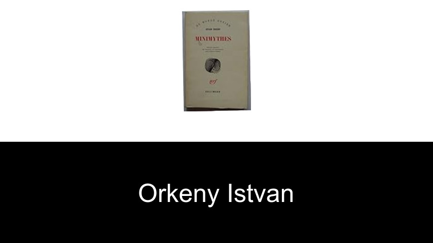 livres de ORKENY ISTVAN